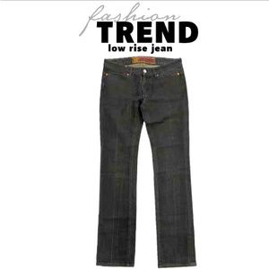 Notify black denim jeans from Paris, size 30, straight leg, drop waist